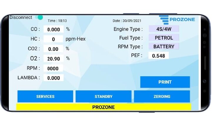 Prozone Multi Gas Analyzer Machine